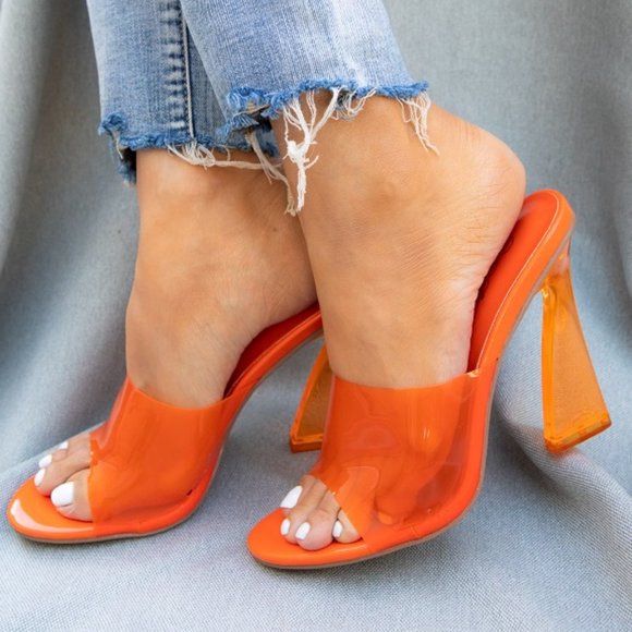 Orange Clear Heel - Picture 1 of 5